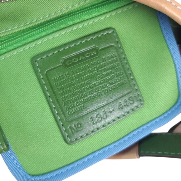 Vintage COACH Small Hobo Twill Bag Daisy vachetta Leather - Picture 11 of 11